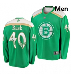 Bruins 40 Tuukka Rask Green 2019 St  Patrick Day Adidas Jersey