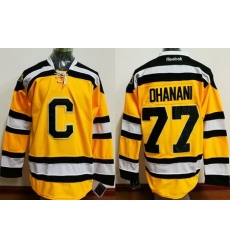 Bruins #77 Dhanani Yellow C Stitched NHL Jersey