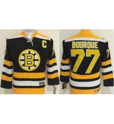 Bruins #77 Ray Bourque Black CCM Youth Stitched NHL Jersey