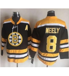 Bruins #8 Cam Neely BlackYellow CCM Throwback New Stitched NHL Jersey