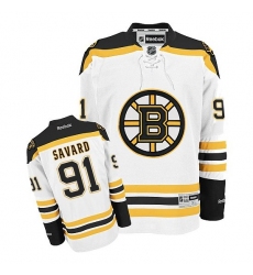 Marc Savard White Premier Jersey Reebok Boston Bruins 91 Away
