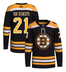 Men Boston Bruins 21 James Van Riemsdyk Black Stitched Jersey