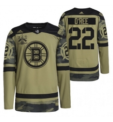 Men Boston Bruins 22 Willie O 27Ree 2022 Camo Military Appreciation Night Stitched jersey