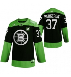 Men Boston Bruins 37 Patrice Bergeron Green 2020 Adidas Jersey
