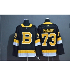 Men Boston Bruins 73 Charlie McAvoy Black Adidas Jersey