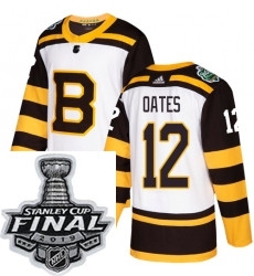 Mens Adidas Boston Bruins 12 Adam Oates Authentic White 2019 Winter Classic NHL Jersey