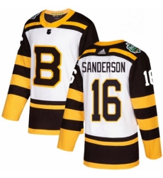 Mens Adidas Boston Bruins 16 Derek Sanderson Authentic White 2019 Winter Classic NHL Jersey 