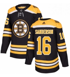 Mens Adidas Boston Bruins 16 Derek Sanderson Premier Black Home NHL Jersey 