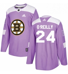 Mens Adidas Boston Bruins 24 Terry OReilly Authentic Purple Fights Cancer Practice NHL Jersey 