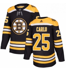 Mens Adidas Boston Bruins 25 Brandon Carlo Premier Black Home NHL Jersey 