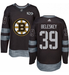 Mens Adidas Boston Bruins 39 Matt Beleskey Authentic Black 1917 2017 100th Anniversary NHL Jersey 