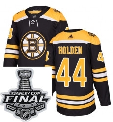 Mens Adidas Boston Bruins 44 Nick Holden Authentic Black Home NHL Jersey