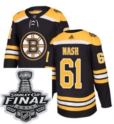 Mens Adidas Boston Bruins 61 Rick Nash Authentic Black Home NHL Jersey
