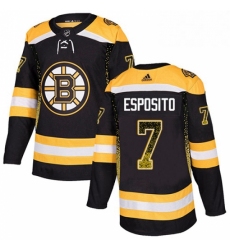 Mens Adidas Boston Bruins 7 Phil Esposito Authentic Black Drift Fashion NHL Jersey 