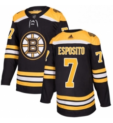 Mens Adidas Boston Bruins 7 Phil Esposito Authentic Black Home NHL Jersey 