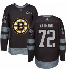 Mens Adidas Boston Bruins 72 Frank Vatrano Premier Black 1917 2017 100th Anniversary NHL Jersey 