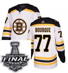 Mens Adidas Boston Bruins 77 Ray Bourque Authentic White Away NHL Jersey