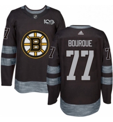 Mens Adidas Boston Bruins 77 Ray Bourque Premier Black 1917 2017 100th Anniversary NHL Jersey 