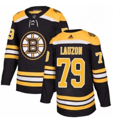 Mens Adidas Boston Bruins 79 Jeremy Lauzon Premier Black Home NHL Jersey 