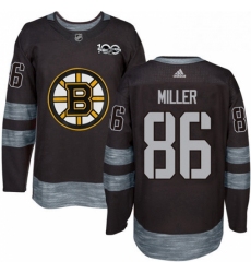 Mens Adidas Boston Bruins 86 Kevan Miller Authentic Black 1917 2017 100th Anniversary NHL Jersey 