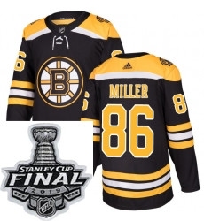 Mens Adidas Boston Bruins 86 Kevan Miller Authentic Black Home NHL Jersey