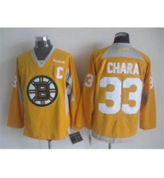 NHL Boston Bruins 33 Zdeno Chara yellow jerseys