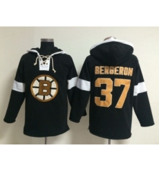 NHL Boston Bruins #37 Patrice Bergeron black jerseys[pullover hooded sweatshirt]