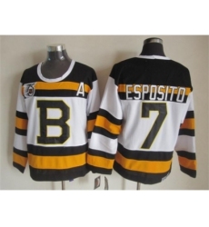 NHL Boston Bruins #7 Phil Esposito white jerseys[m&n 75th]