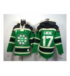 NHL Jerseys Boston Bruins #17 Lucic green[pullover hooded sweatshirt]