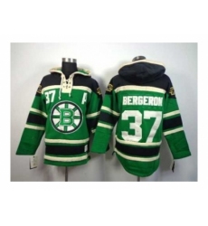 NHL Jerseys Boston Bruins #37 Bergeron green[pullover hooded sweatshirt] [patch A]
