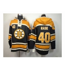 NHL Jerseys Boston Bruins #40 Rask black-yellow[pullover hooded sweatshirt]