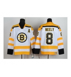 nhl jerseys Boston Bruins #8 neely white-yellow [patch A]