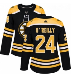 Womens Adidas Boston Bruins 24 Terry OReilly Authentic Black Home NHL Jersey 