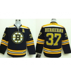 Kids Boston Bruins 37 Patrice Bergeron Black NHL Hockey Jerseys