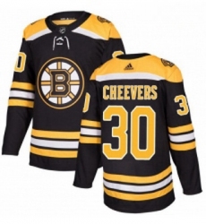Youth Adidas Boston Bruins 30 Gerry Cheevers Authentic Black Home NHL Jersey 