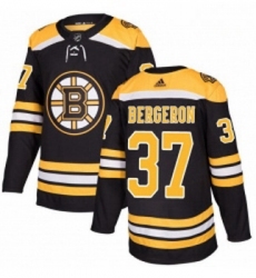 Youth Adidas Boston Bruins 37 Patrice Bergeron Authentic Black Home NHL Jersey 