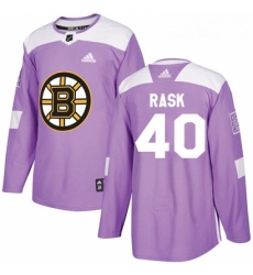 Youth Adidas Boston Bruins 40 Tuukka Rask Authentic Purple Fights Cancer Practice NHL Jersey 