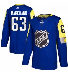 Youth Adidas Boston Bruins 63 Brad Marchand Authentic Royal Blue 2018 All Star Atlantic Division NHL Jersey 