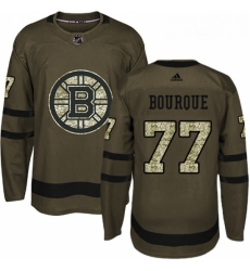 Youth Adidas Boston Bruins 77 Ray Bourque Authentic Green Salute to Service NHL Jersey 