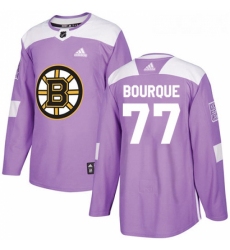 Youth Adidas Boston Bruins 77 Ray Bourque Authentic Purple Fights Cancer Practice NHL Jersey 