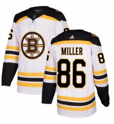 Youth Adidas Boston Bruins 86 Kevan Miller Authentic White Away NHL Jersey 