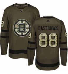 Youth Adidas Boston Bruins 88 David Pastrnak Premier Green Salute to Service NHL Jersey 