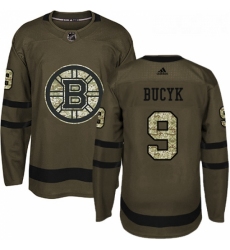 Youth Adidas Boston Bruins 9 Johnny Bucyk Authentic Green Salute to Service NHL Jersey 