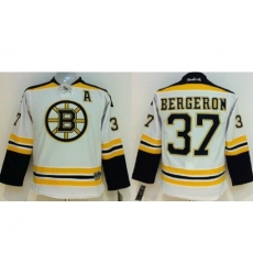 Youth Boston Bruins #37 Patrice Bergeron White Stitched NHL Jersey