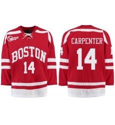 Boston University Terriers BU 14 Bobo Carpenter Red Stitched Hockey Jersey