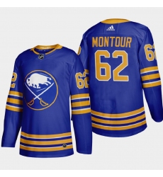 Buffalo Sabres 62 Brandon Montour Men Adidas 2020 21 Home Authentic Player Stitched NHL Jersey Royal Blue
