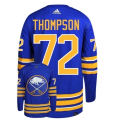 Men Buffalo Sabres 72 Tage Thompson Blue Stitched Jersey
