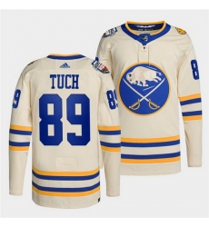 Men Buffalo Sabres 89 Alex Tuch 2022 Cream Heritage Classic Cream Stitched jersey