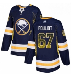 Mens Adidas Buffalo Sabres 67 Benoit Pouliot Authentic Navy Blue Drift Fashion NHL Jersey 
