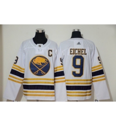Sabres 9 Jack Eichel White 50th Season Authentic Stitched Hockey Jersey
